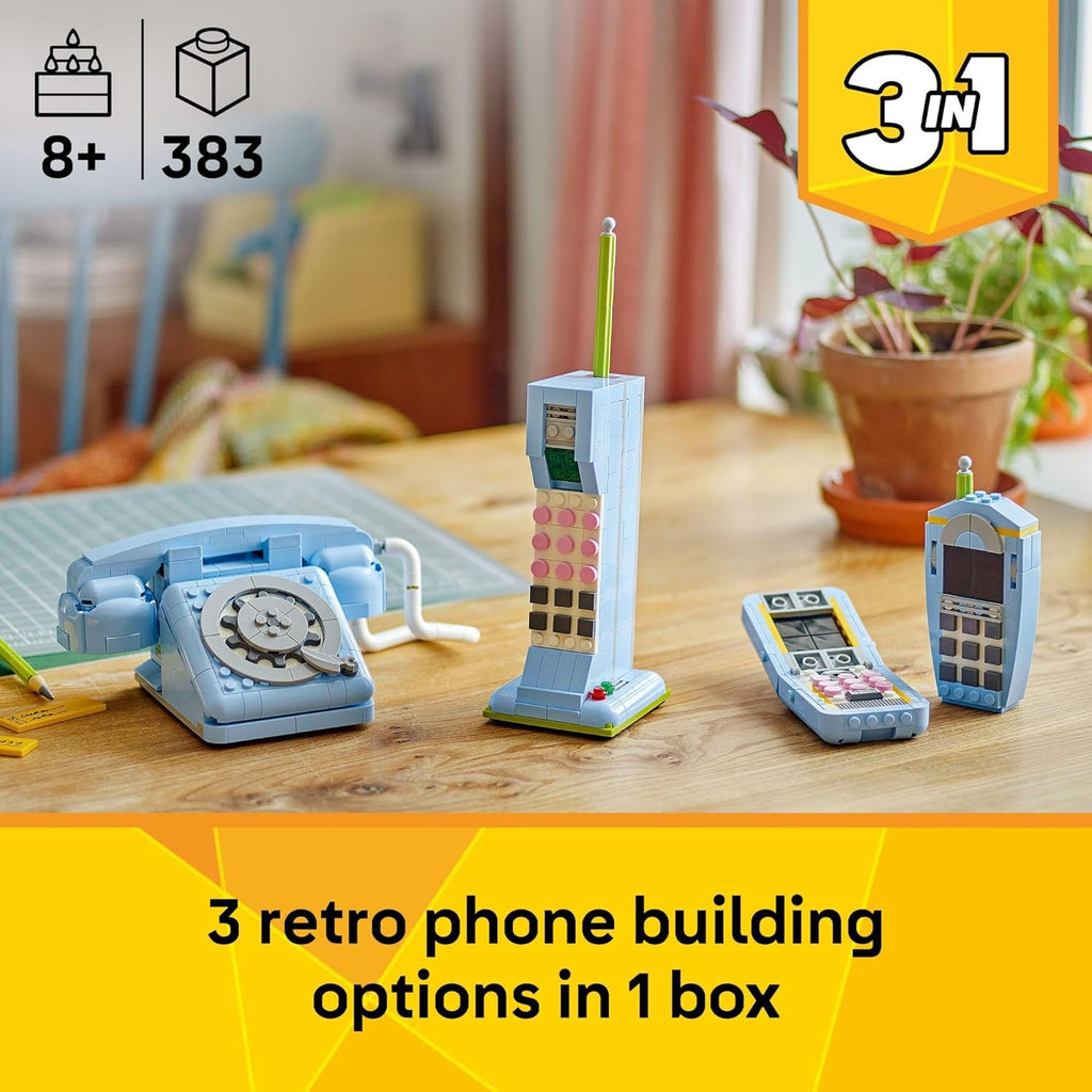 LEGO Creator 31174 - Teléfono retro 3 en 1 para niños, decoración d...