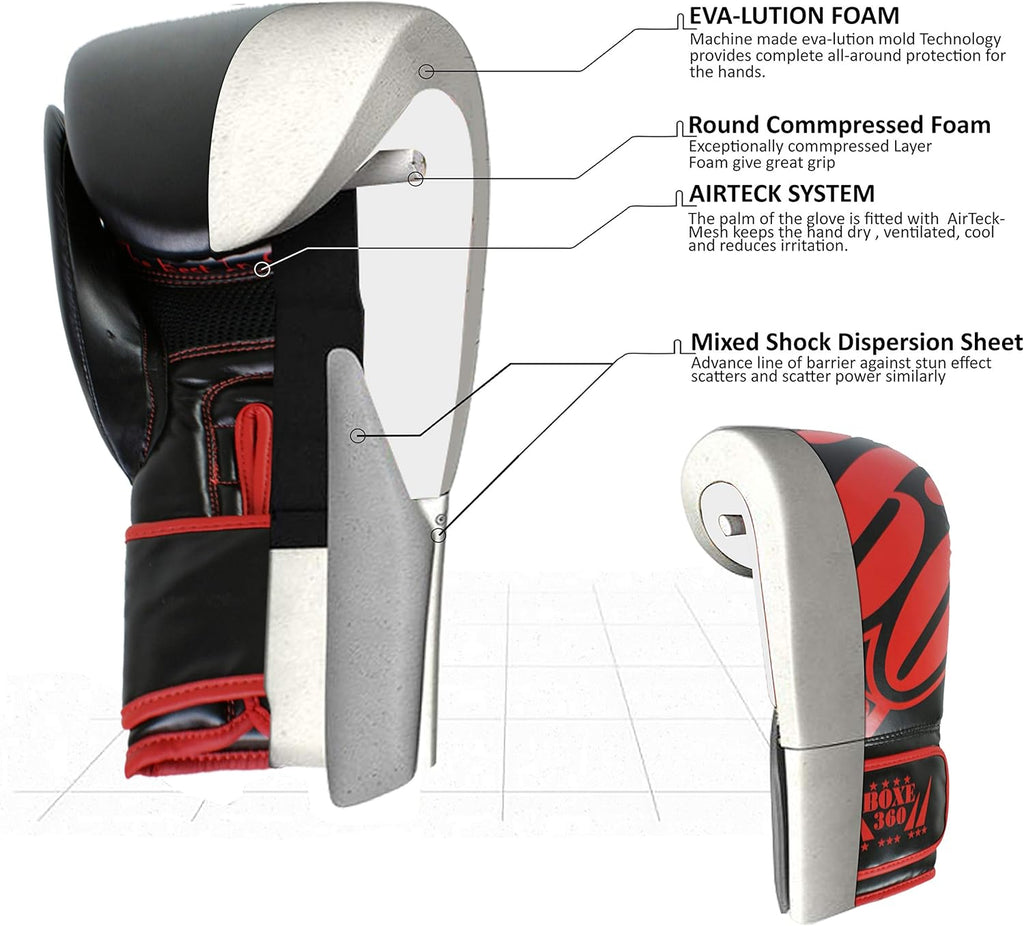 Badboxe Juego de boxeo con envolturas de mano gratis, guantes de MM...