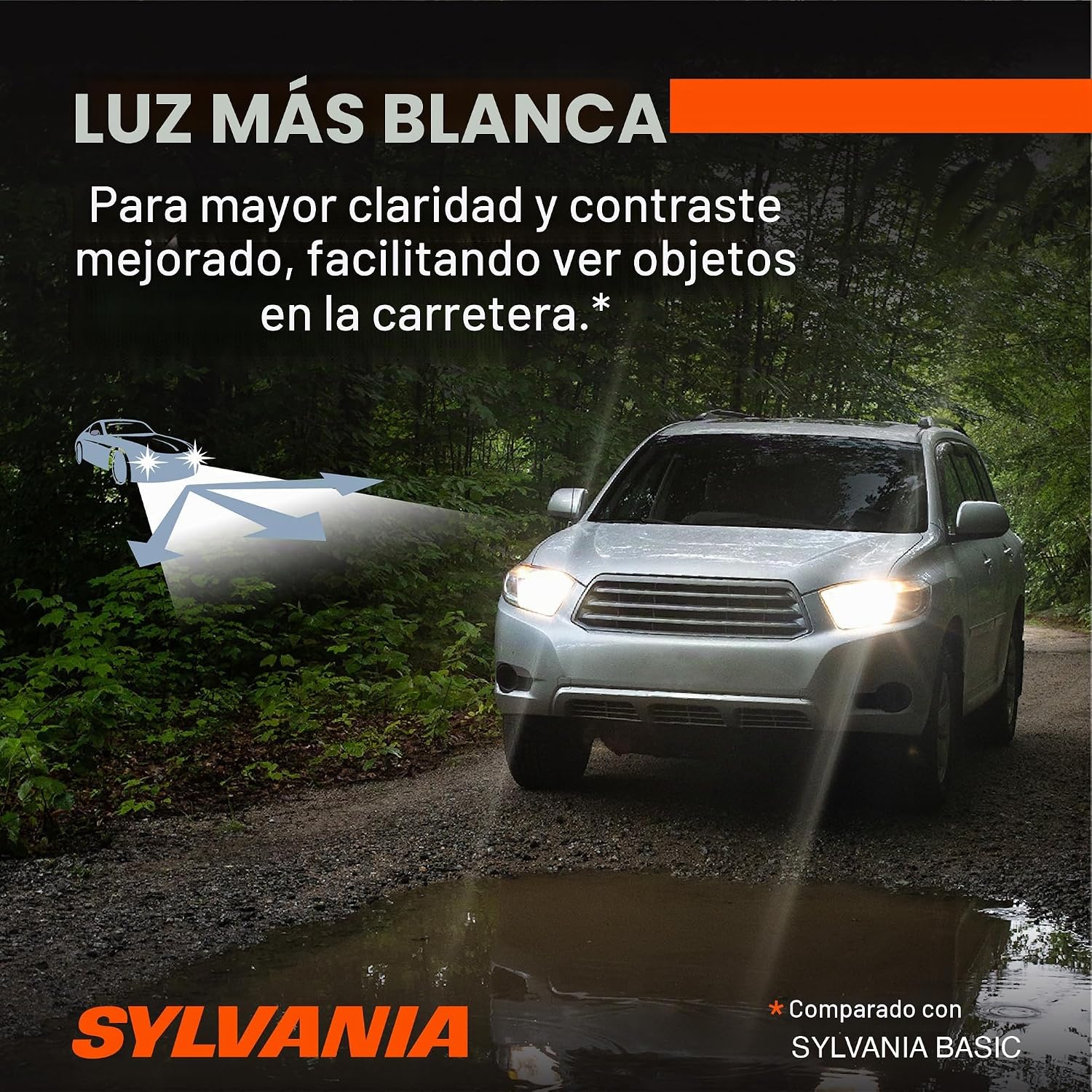 Foco halógeno faro de alto rendimiento Sylvania 9003 (también encaj...
