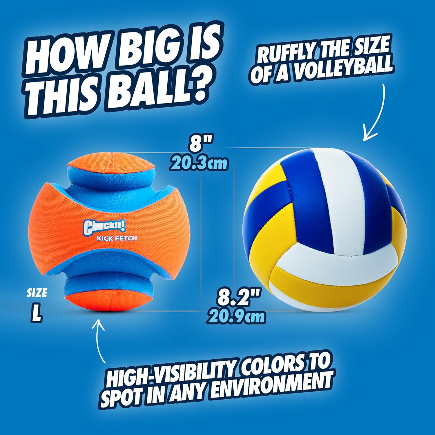 Chuckit! Kick Fetch Ball - Juguete para perros \u2013 Flota en el a...