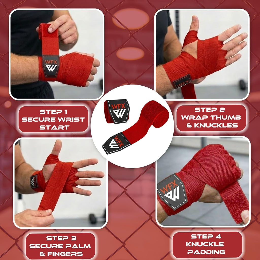 WFX Vendas de mano de boxeo 3.5 14.8 ft vendajes de artes marciales...