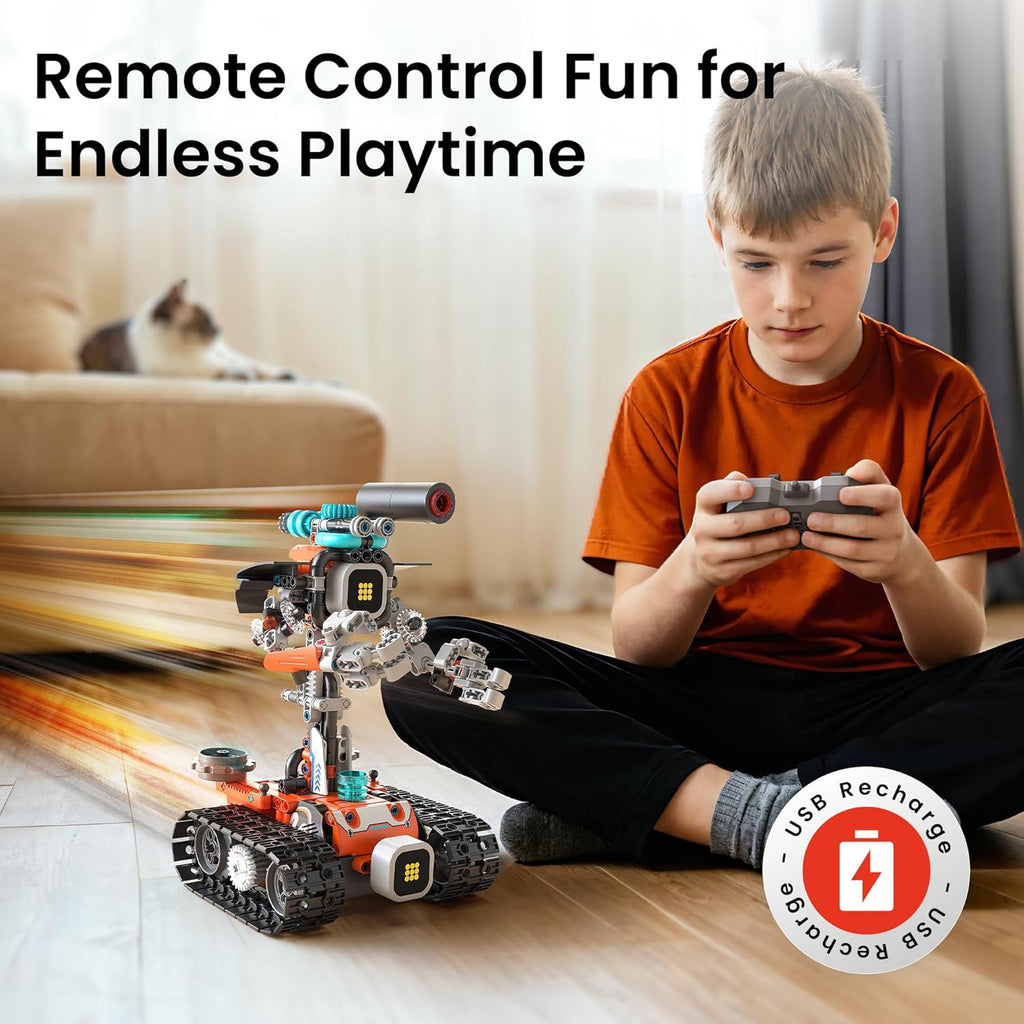Sillbird Robot Building STEM Kit con control remoto para niños de 8...