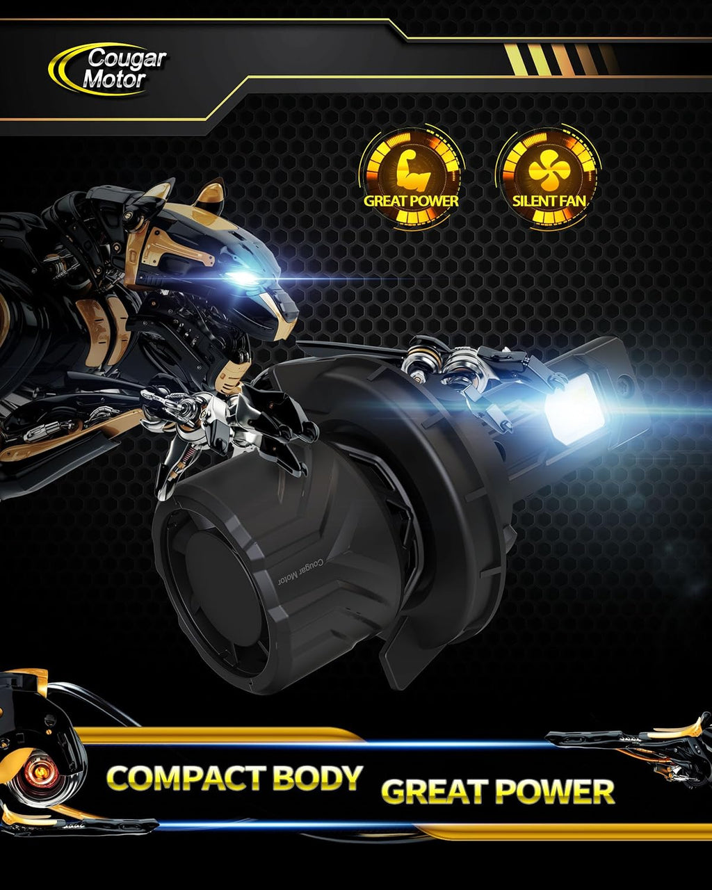 Cougar Motor Bombillas H13, Luces Antiniebla 9008 6500K Blanco Sin...