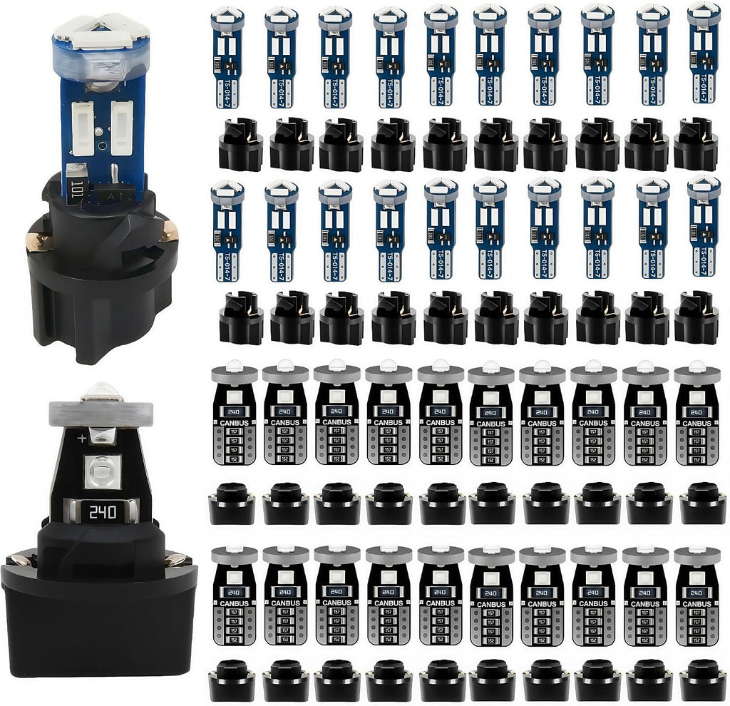 WLJH Canbus - Enchufe giratorio PC74 Super brillante T5 2721 73 74...