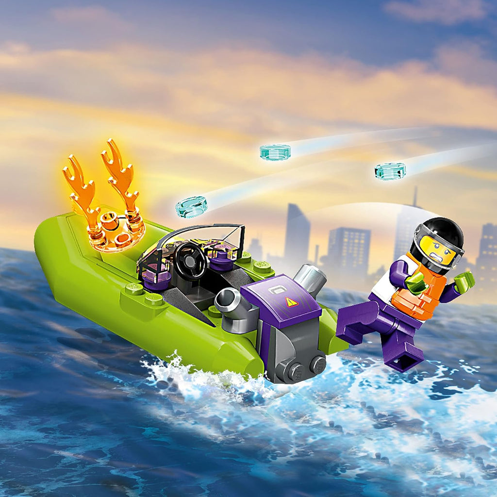 LEGO City Fire Rescue Boat Building Set \u2013 Juguete flotante par...