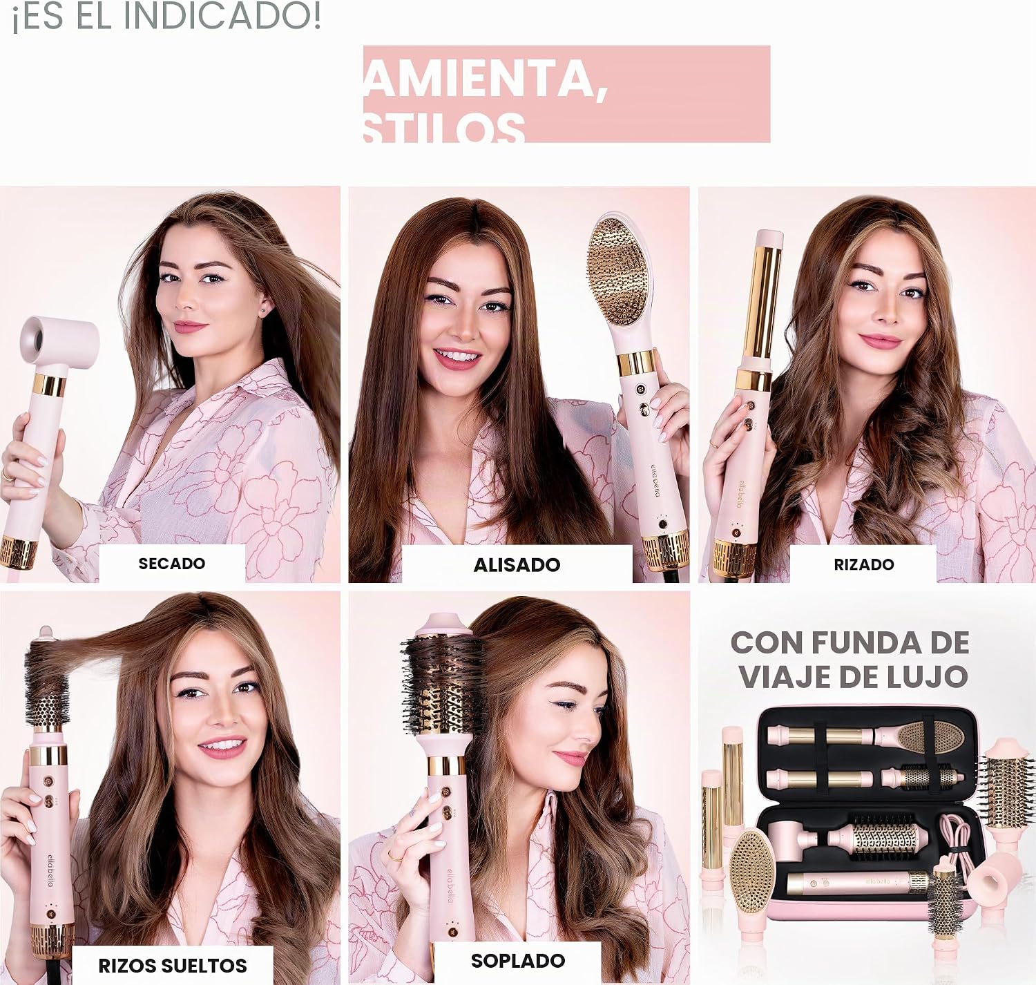 ELLA BELLA® Acondicionador de aire caliente profesional 6 en 1 \u20...