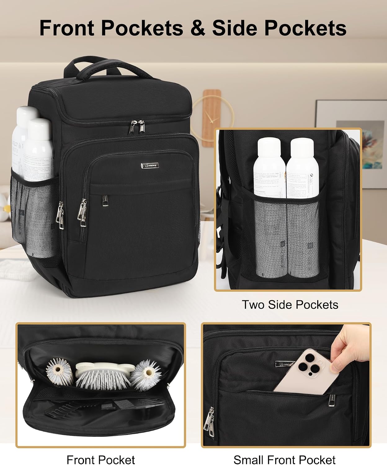 Relavel Bolsa de peluquería, herramientas para el cabello, bolsa de...