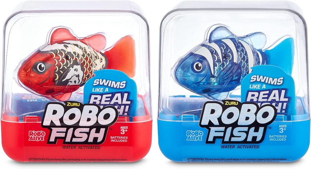 Robo Alive Robo Fish Series 2 (rojo + azul, 2 unidades) por ZURU -...