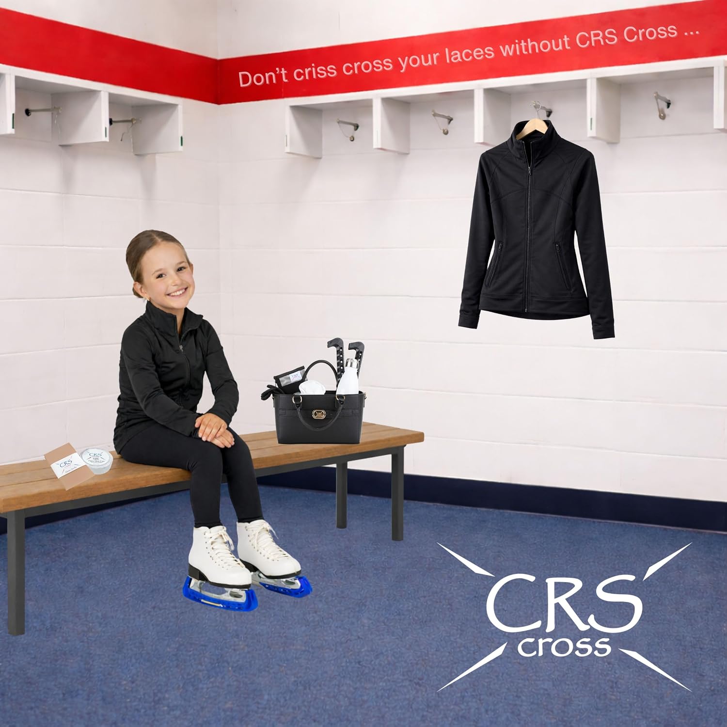 CRS Cross Chaqueta de calentamiento para patinaje sobre hielo. Crem...