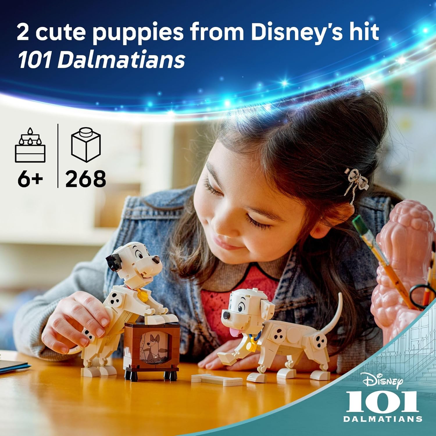 LEGO Disney Lucky &amp; Penny 101 Dalmatians Puppies - Juego de sim...