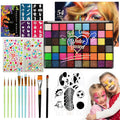 Ruihangda Kit de pintura facial de Halloween de 54 colores para niñ...