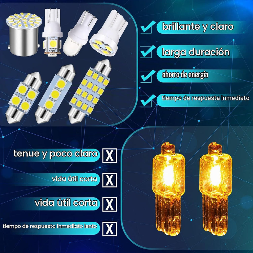 Frienda 70 Piezas Kit de Bombillas LED para Luces Interiores de Aut...