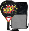 LAPAT Raqueta de pádel con bolsa de cubierta, superficie de carbono...