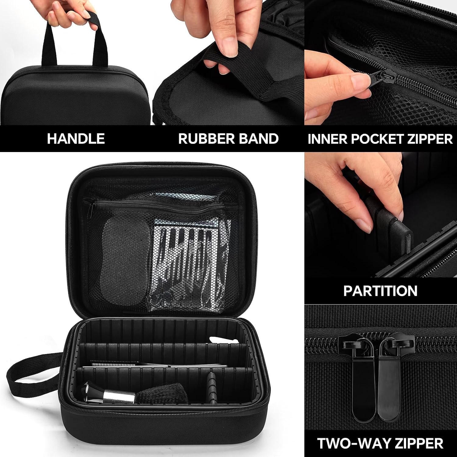 Kit de corte de pelo de 14 piezas con bolsa de barbero, tijeras de...