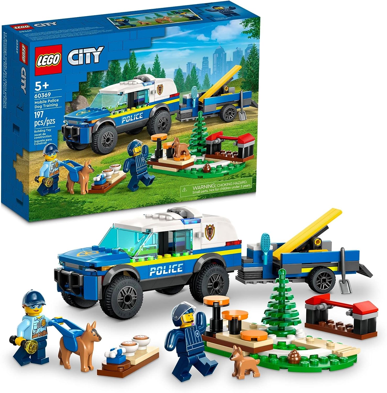LEGO City Mobile Police Dog Training 60369, coche de juguete SUV co...