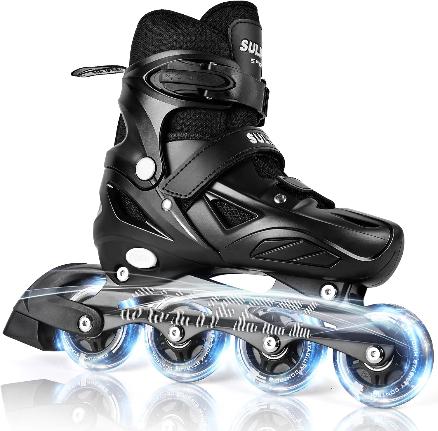 SULIFEEL Adjustable Light Up Kids Inline Skates Hard Shell Boys Gir...