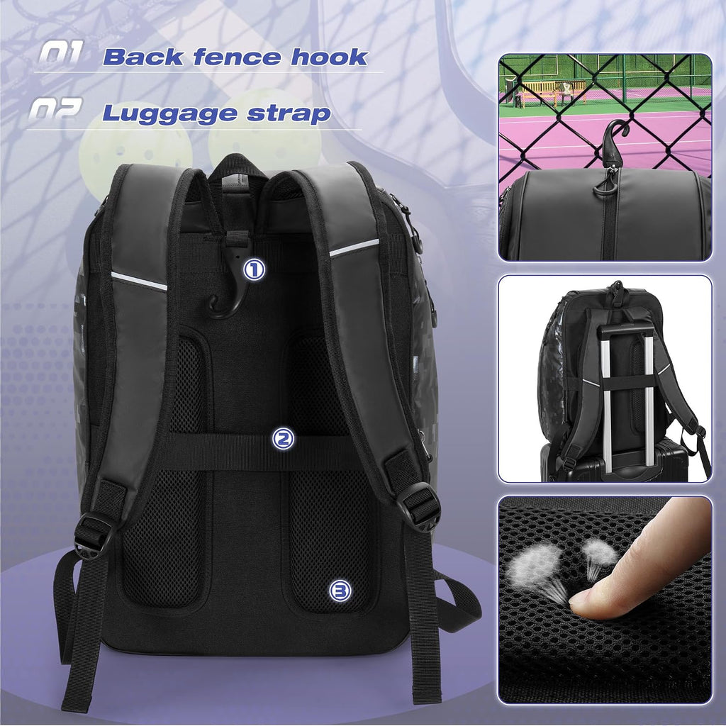 Mochila de Pickleball Smasrob, para 4 palas de Pickleball, mochila...