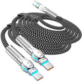 Cable USB C a USB C de 6.6 pies, 240 W, paquete de 2, cable de carg...