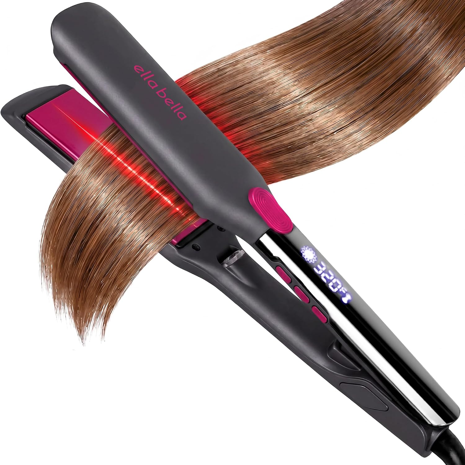 ELLA BELLA® Plancha de Pelo Plancha de Titanio Grande con Infrarroj...