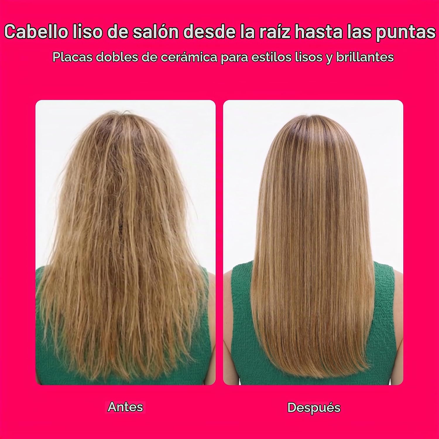 Conair Plancha plana de cerámica doble, plancha de pelo de 1 pulgad...
