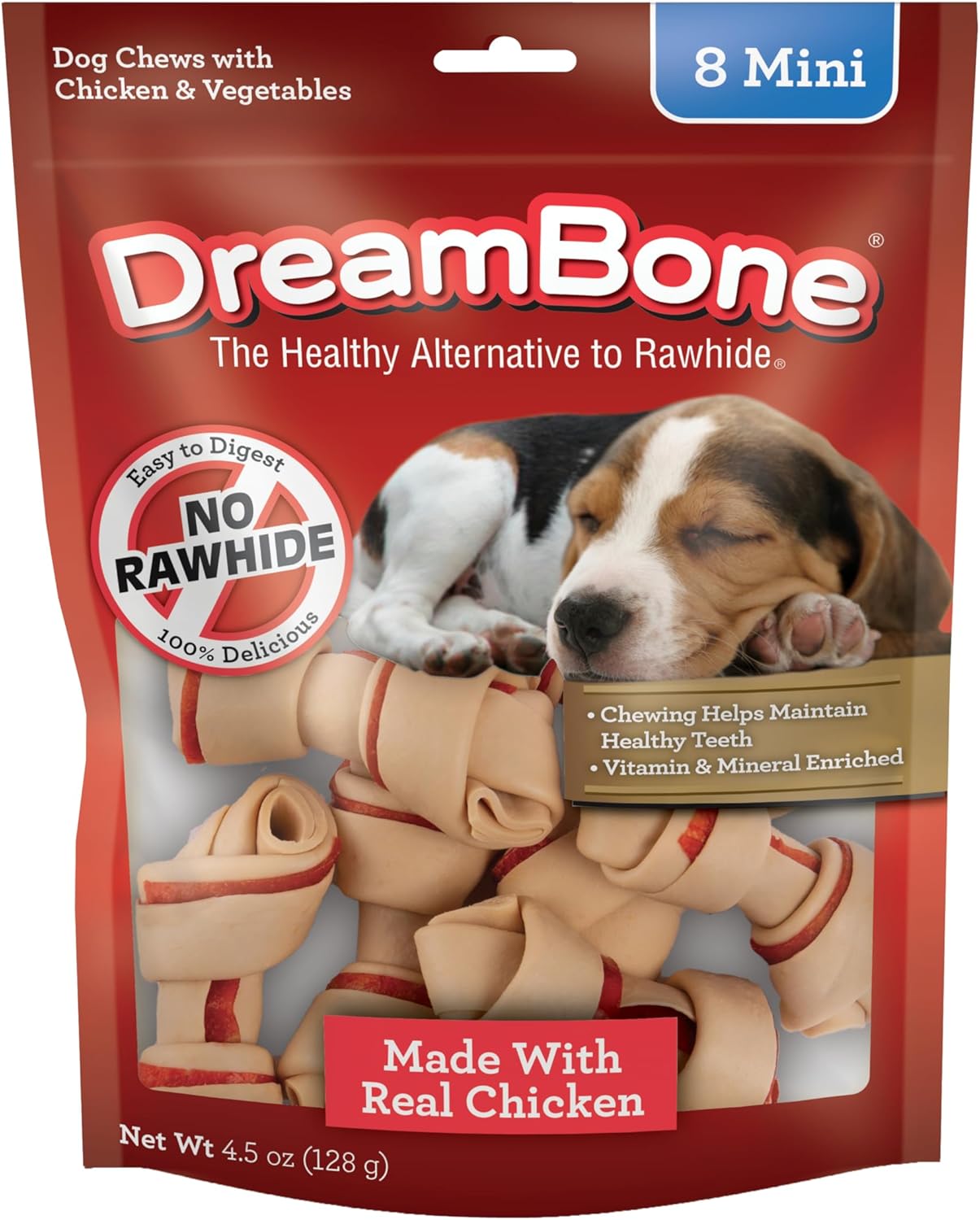 DreamBone Mini masticables, hechos con pollo y verduras reales, mas...
