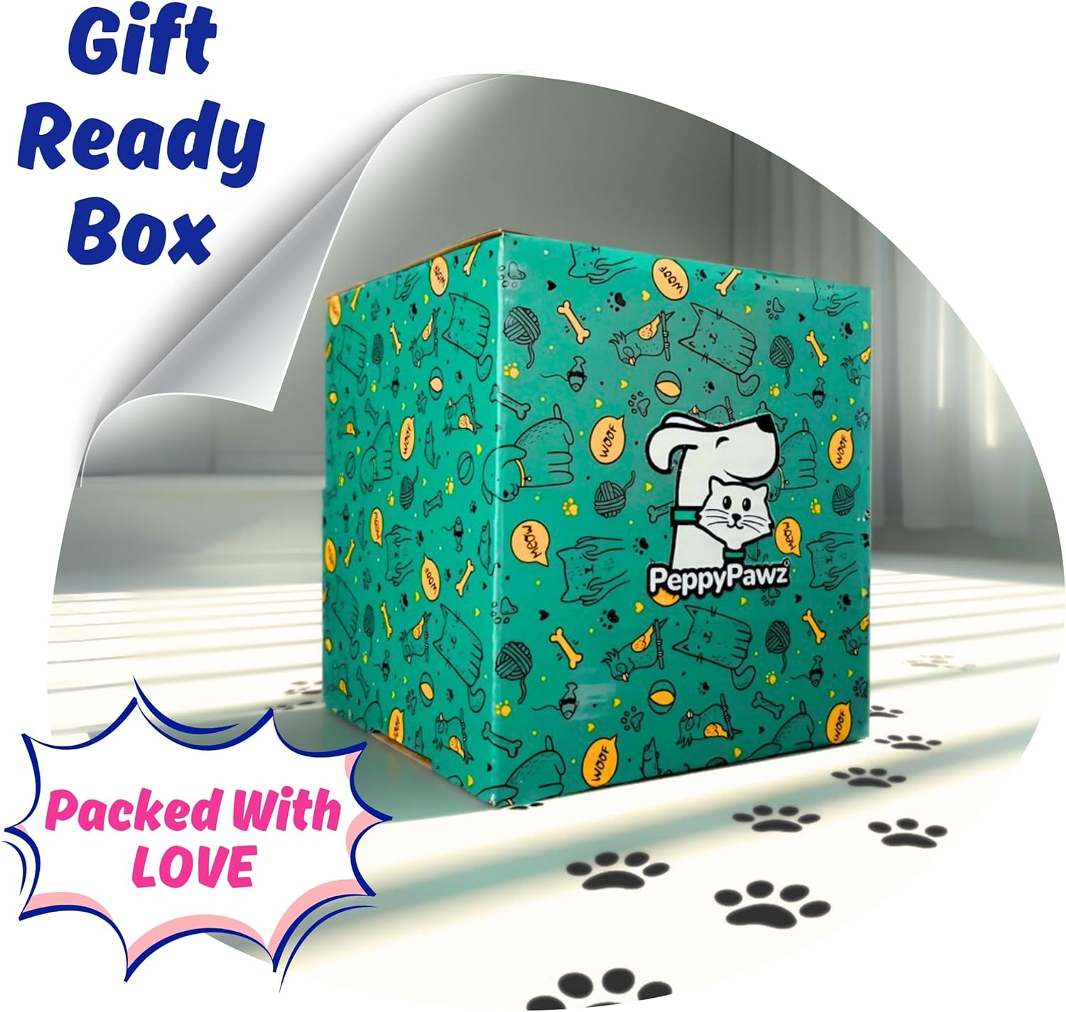 PeppyPawz - Piggy - Juguete masticable 3 en 1 para perros con bola...