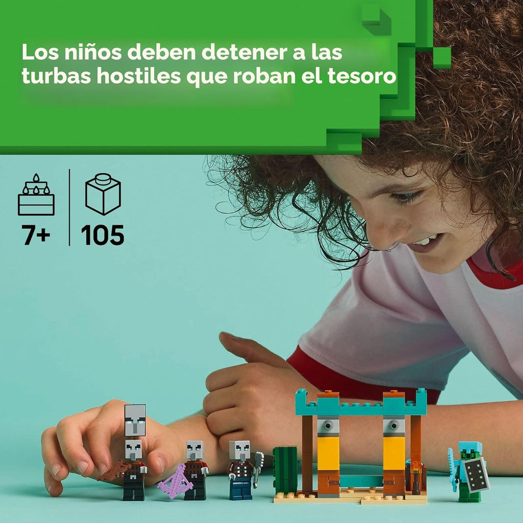 LEGO Minecraft The Illager Desert Patrol Figuras de juguete y juego...
