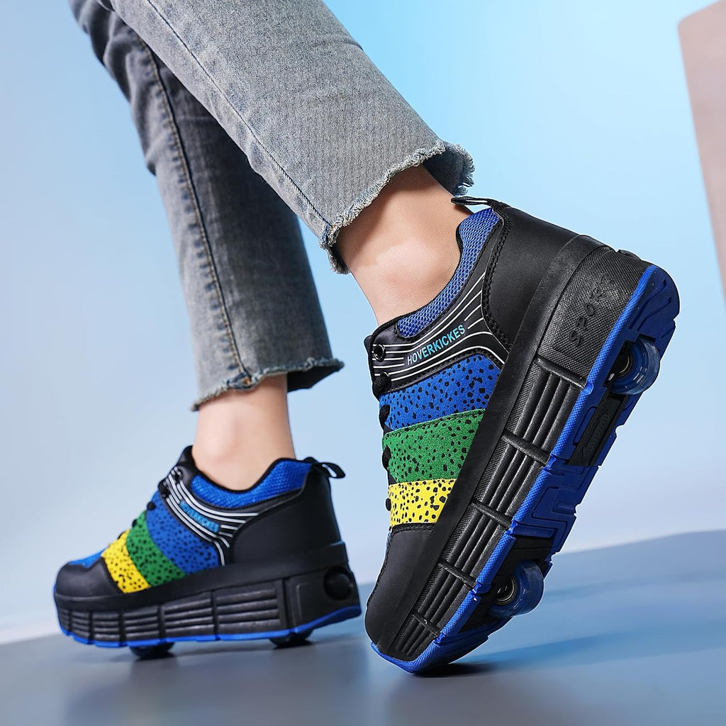 HOVERKICKES Kids Roller Skate Shoes with Wheels Roller Sneakers for...