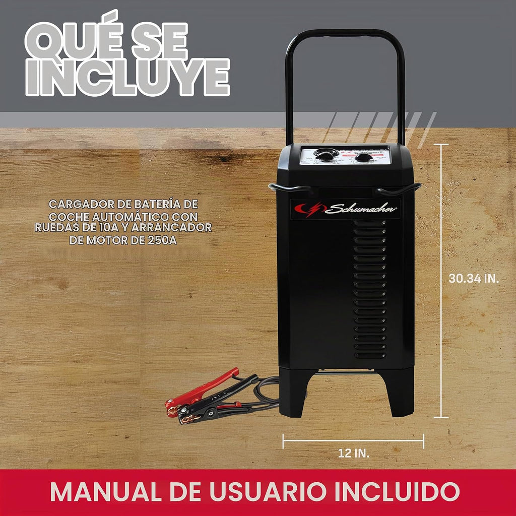 Schumacher Electric Arrancador\/cargador de batería de coche con ru...