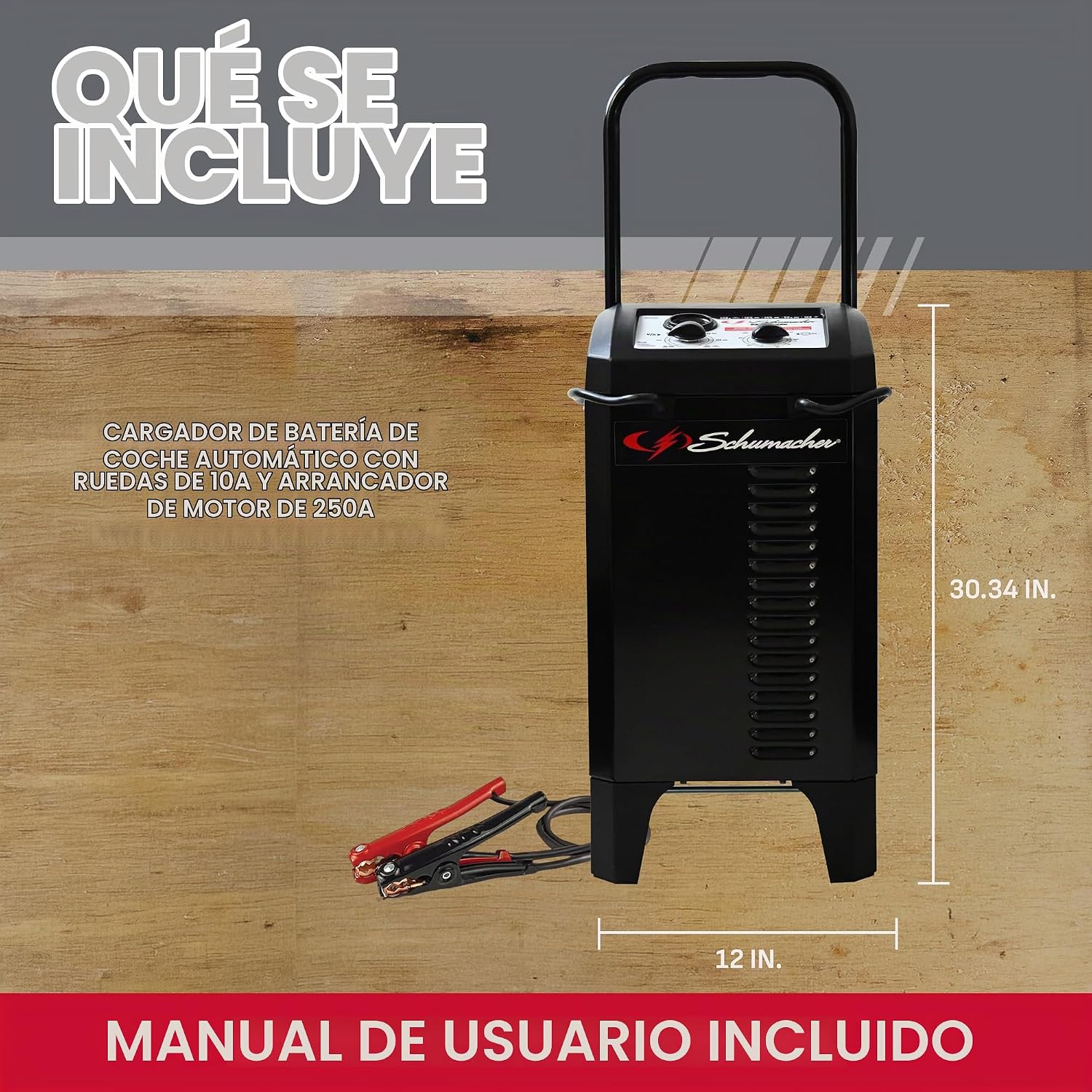 Schumacher Electric Arrancador\/cargador de batería de coche con ru...