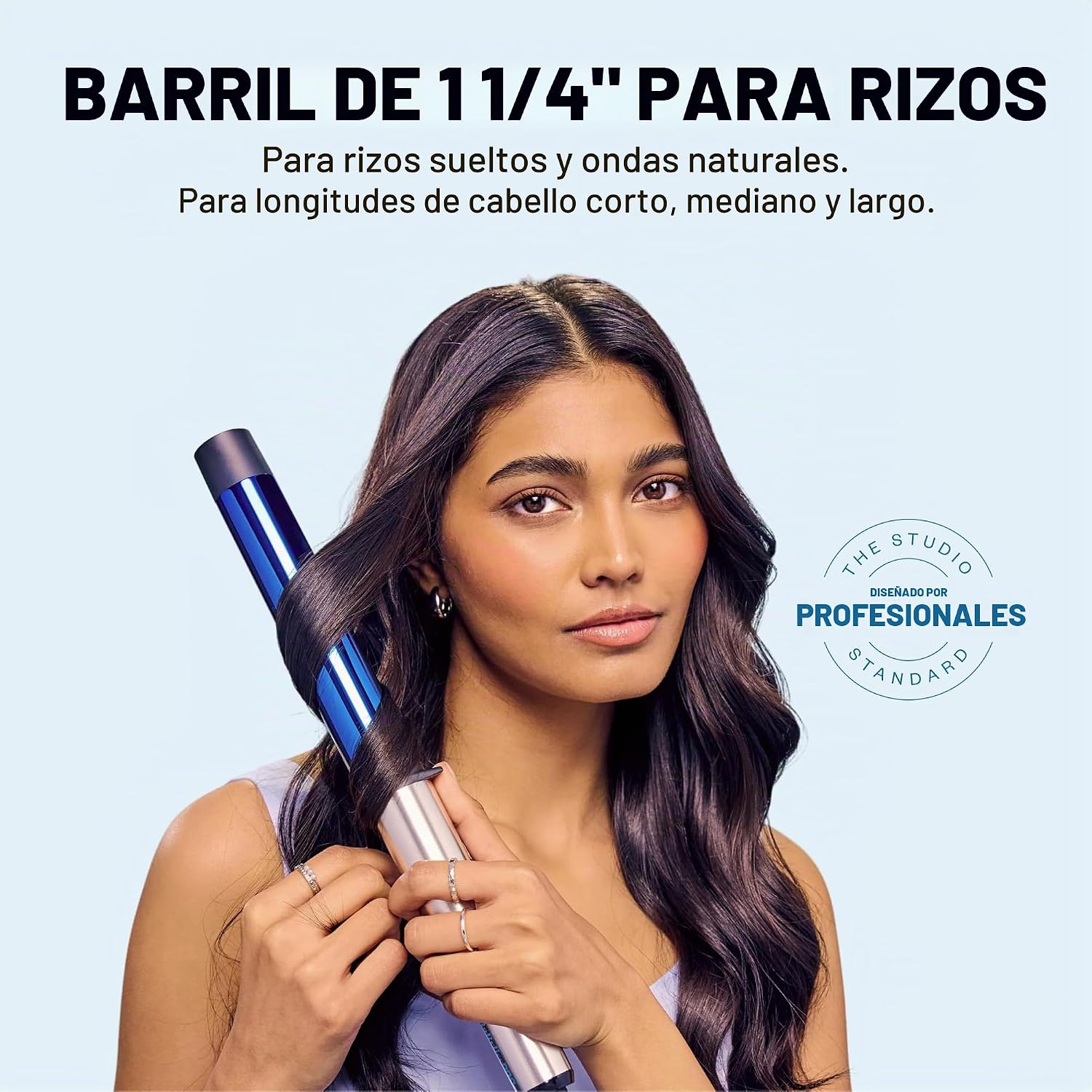 Rizador profesional BabylissPRO Nano Titanium para todo tipo de cab...