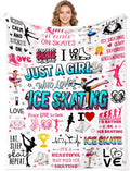 Regalos de patinaje sobre hielo para niñas, manta deportiva de pati...
