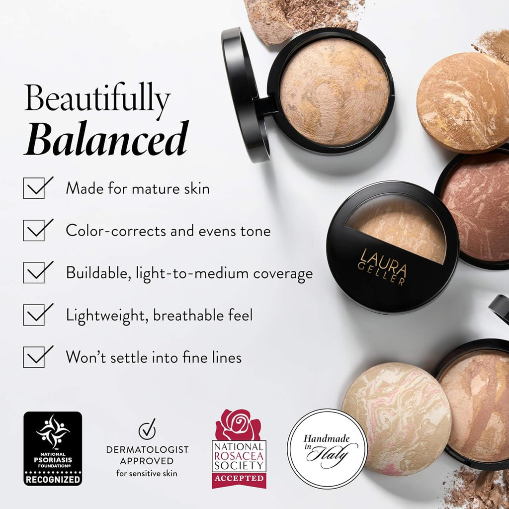 LAURA GELLER NEW YORK Baked Balance-n-Brighten Base con Brocha Kabu...