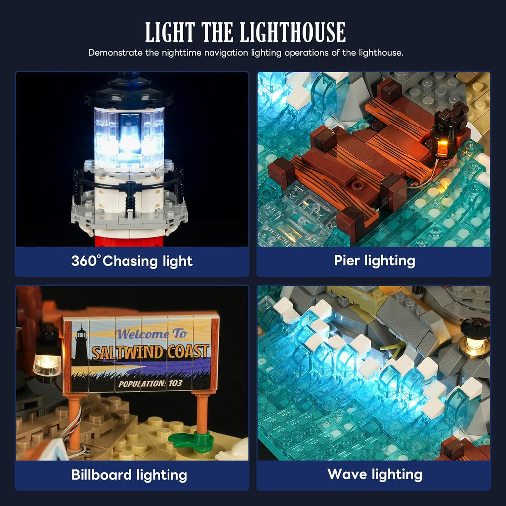 Juego de ladrillos de construcción Lumibricks Faro de la Ciudad al...