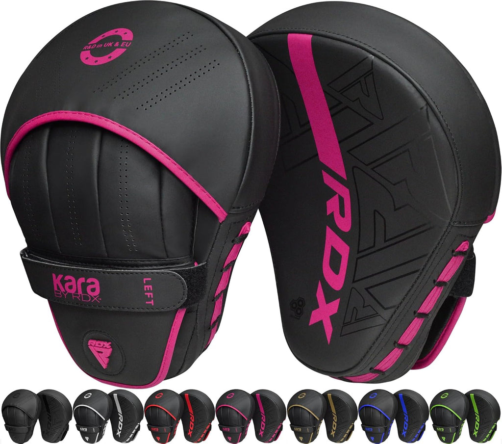 RDX Almohadillas de boxeo Curvadas Focus Mits, Maya Hide Leather Ka...
