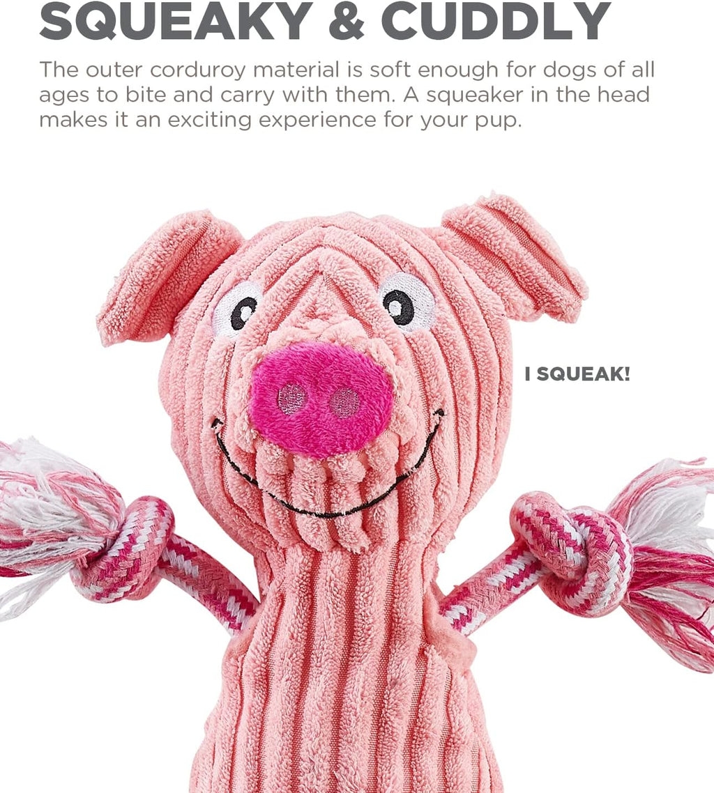 Outward Hound Ranch Roperz - Juguete de peluche chillón para perro,...