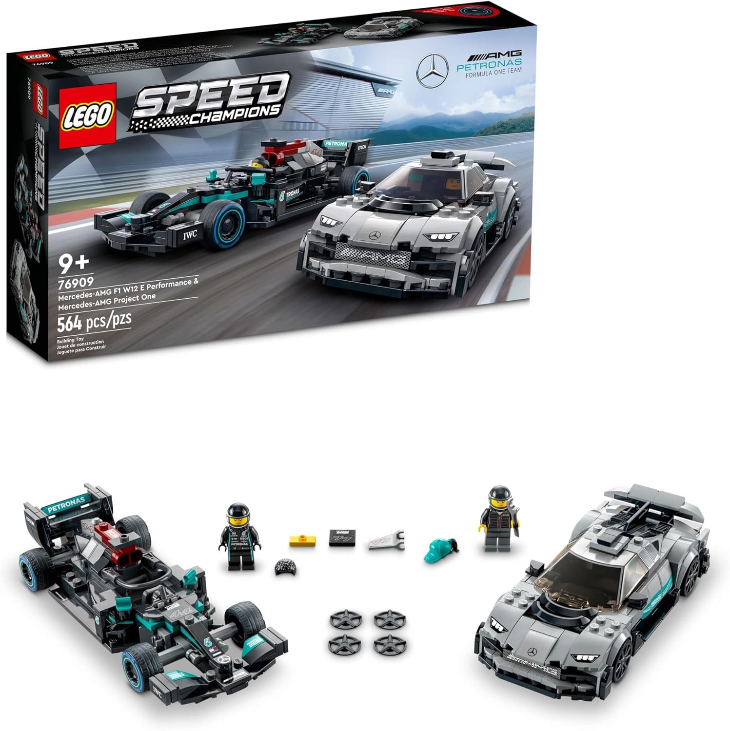 LEGO Speed Champions Mercedes-AMG F1 W12 E, juego de autos de jugue...