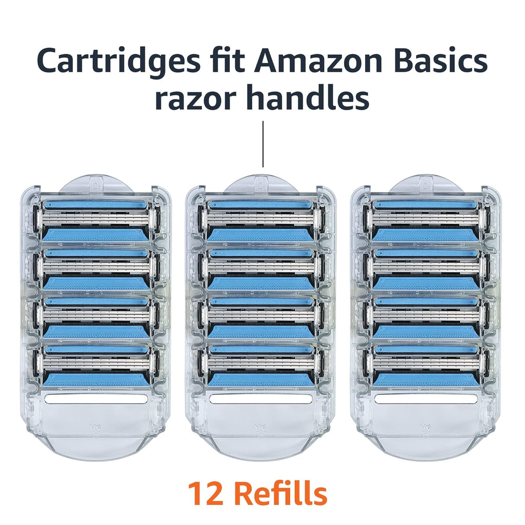 Amazon Basics - Recambios de maquinilla de afeitar de 3 cuchillas p...