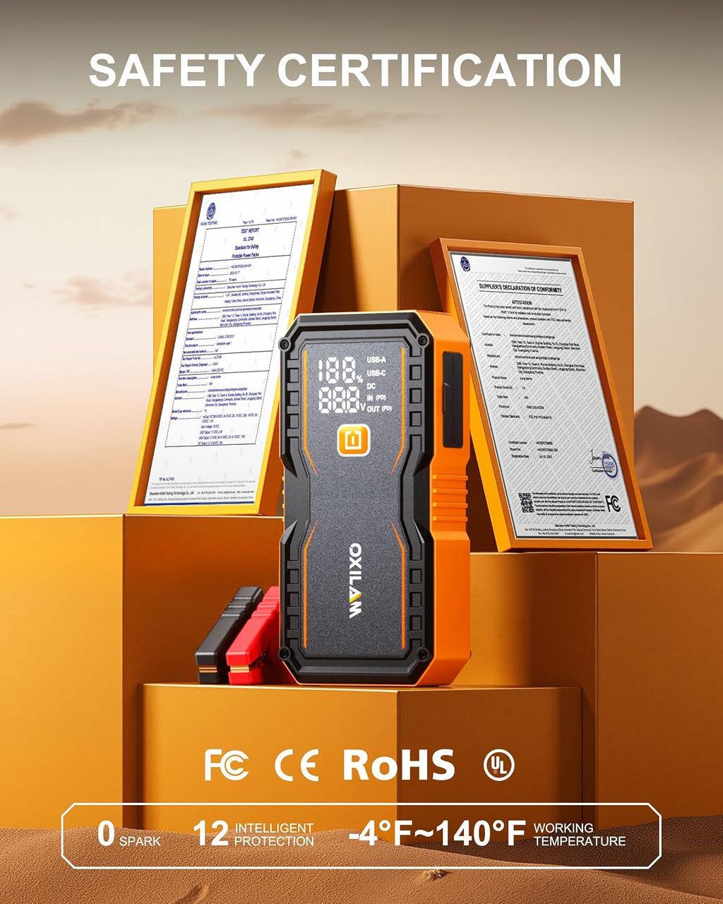 OXILAM Arrancador 24000mAh para todos los motores de gasolina y dié...