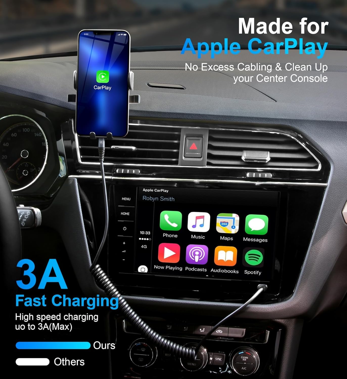 Paquete de 2 cables USB C a Lightning de 3 pies, cargador de iPhone...