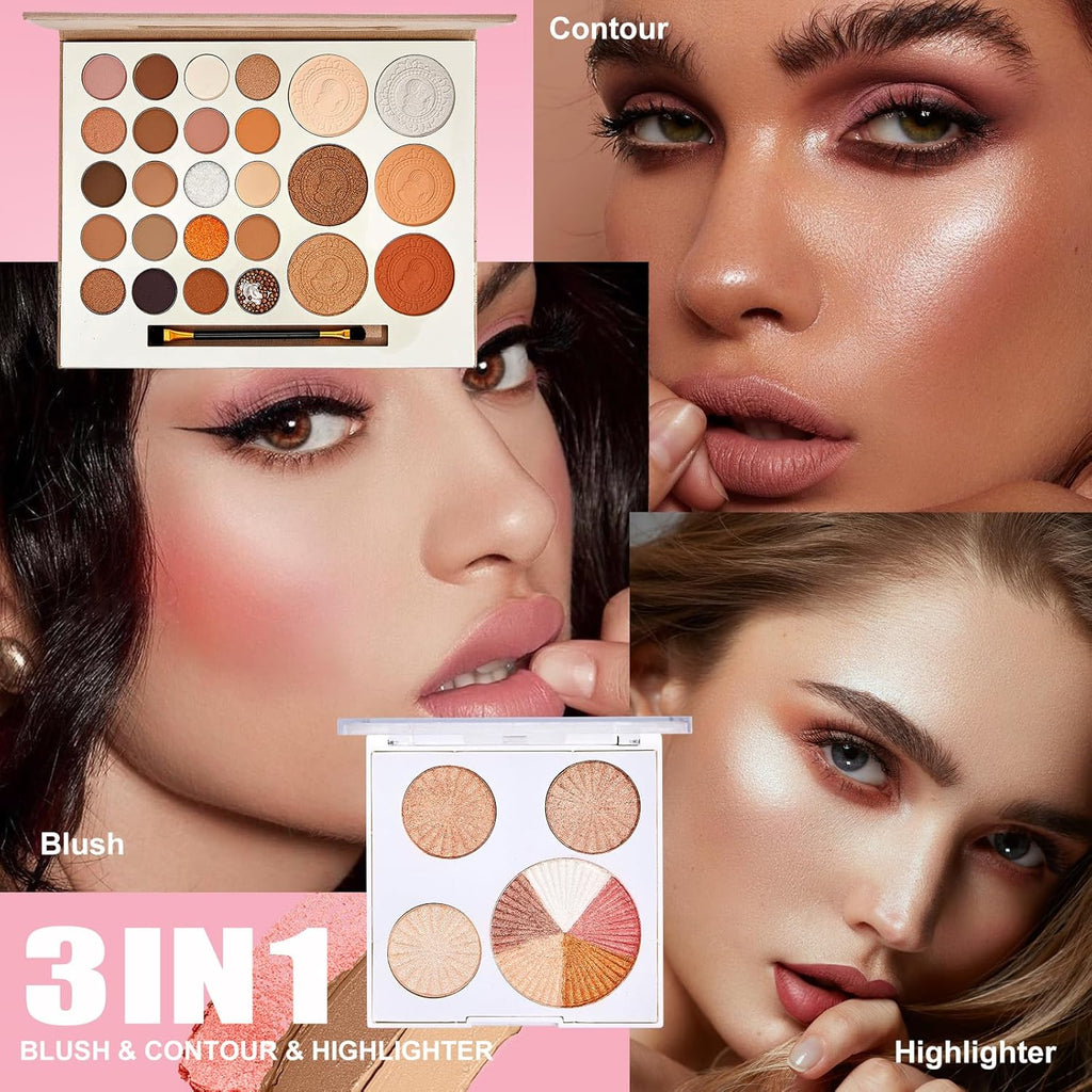 Kit de maquillaje todo en uno para mujer, kit completo, juego de re...