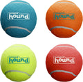 Outward Hound Squeaker Ballz - Juego de 4 pelotas de tenis para per...
