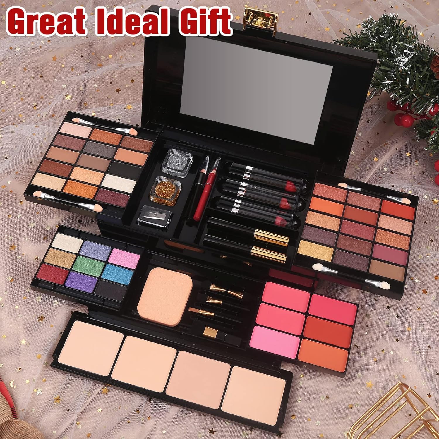 Kit de maquillaje profesional para mujeres y niñas, kit completo co...