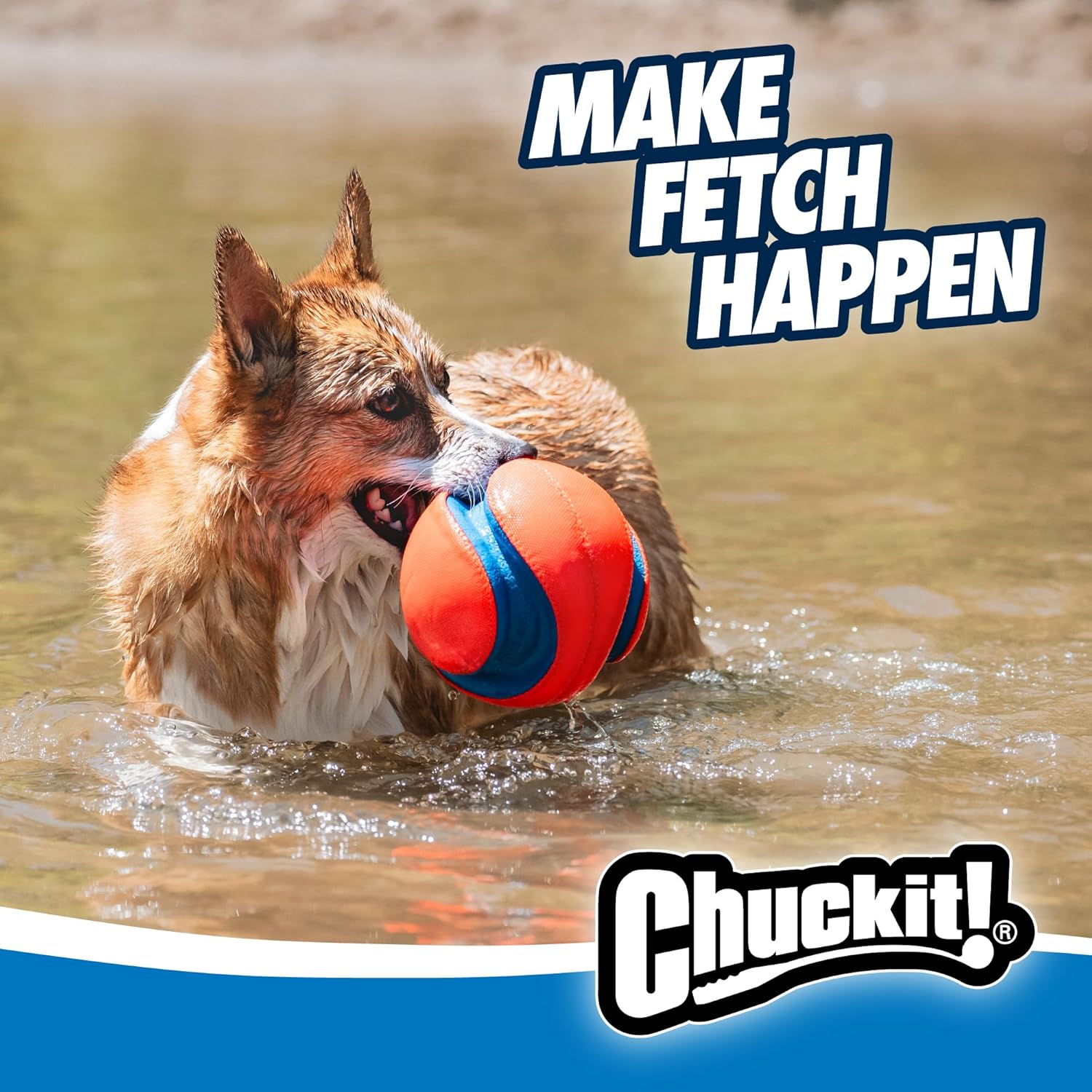 Chuckit! Kick Fetch Ball - Juguete para perros \u2013 Flota en el a...