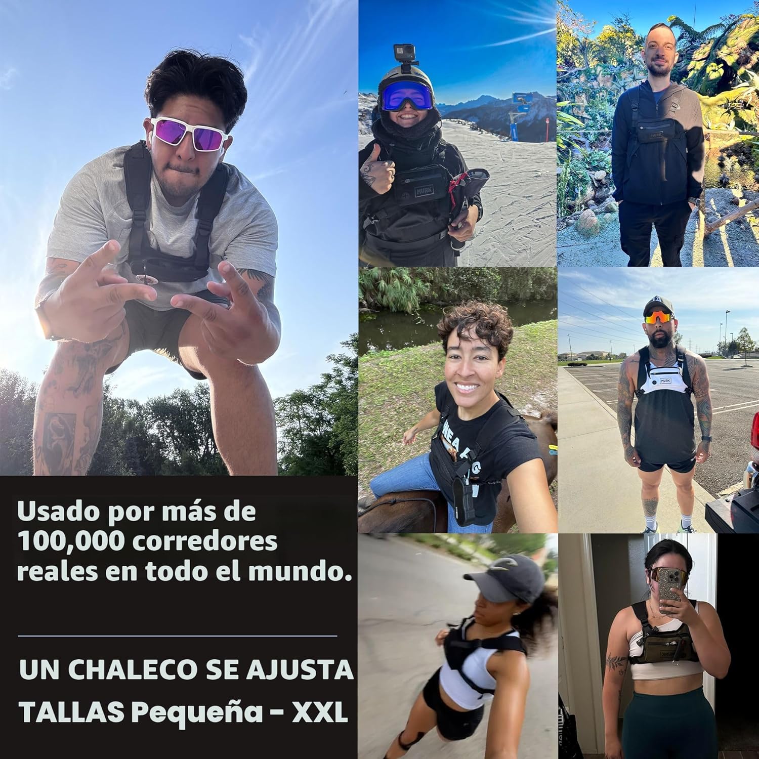 MVRK Mochila de pecho resistente al agua - Chaleco para correr para...