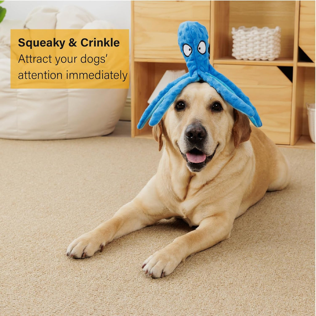 CPYOSN Juguetes chirriantes para perros, pulpo, sin relleno, juguet...