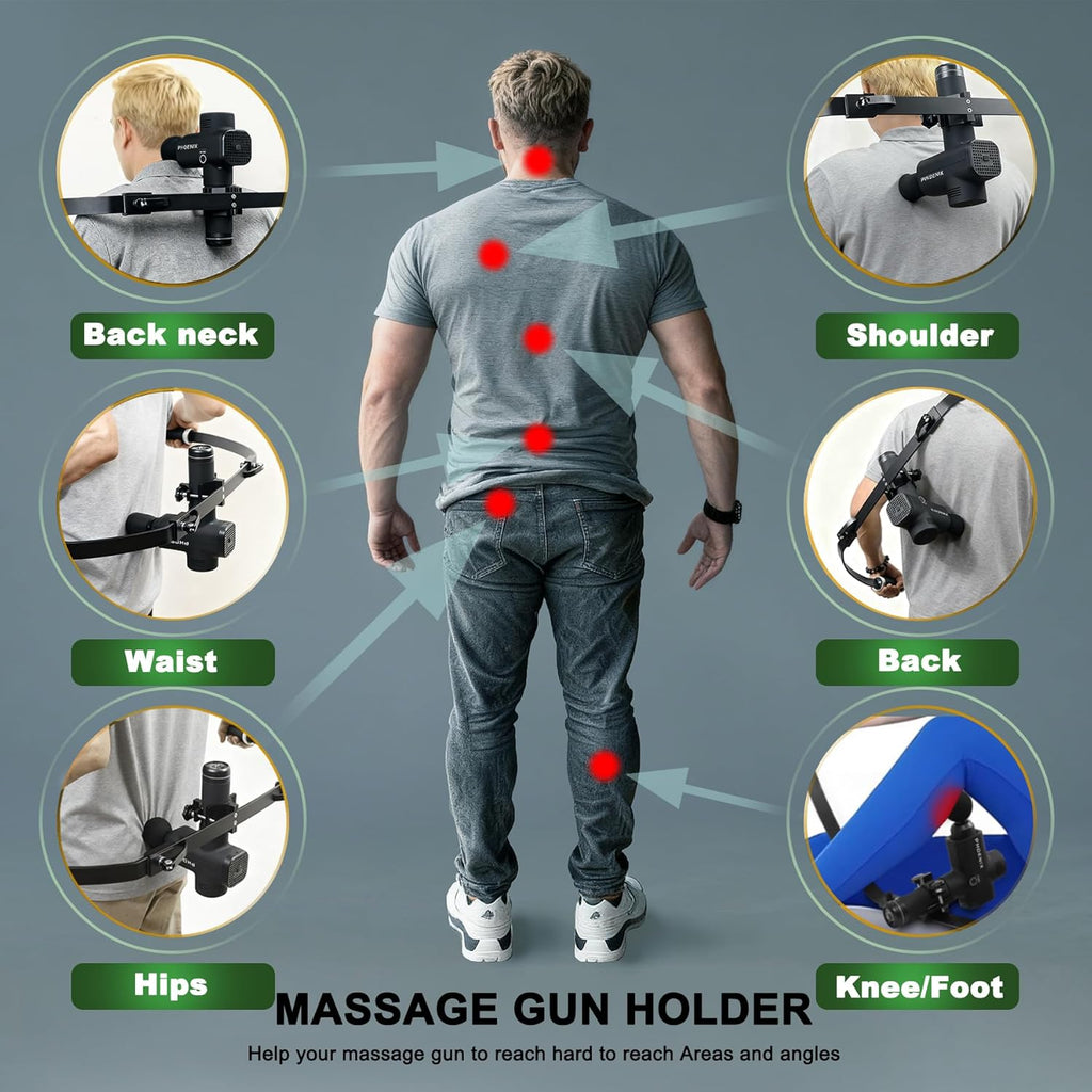 GM ABCD Soporte para pistola de masaje, desmontable y estable para...
