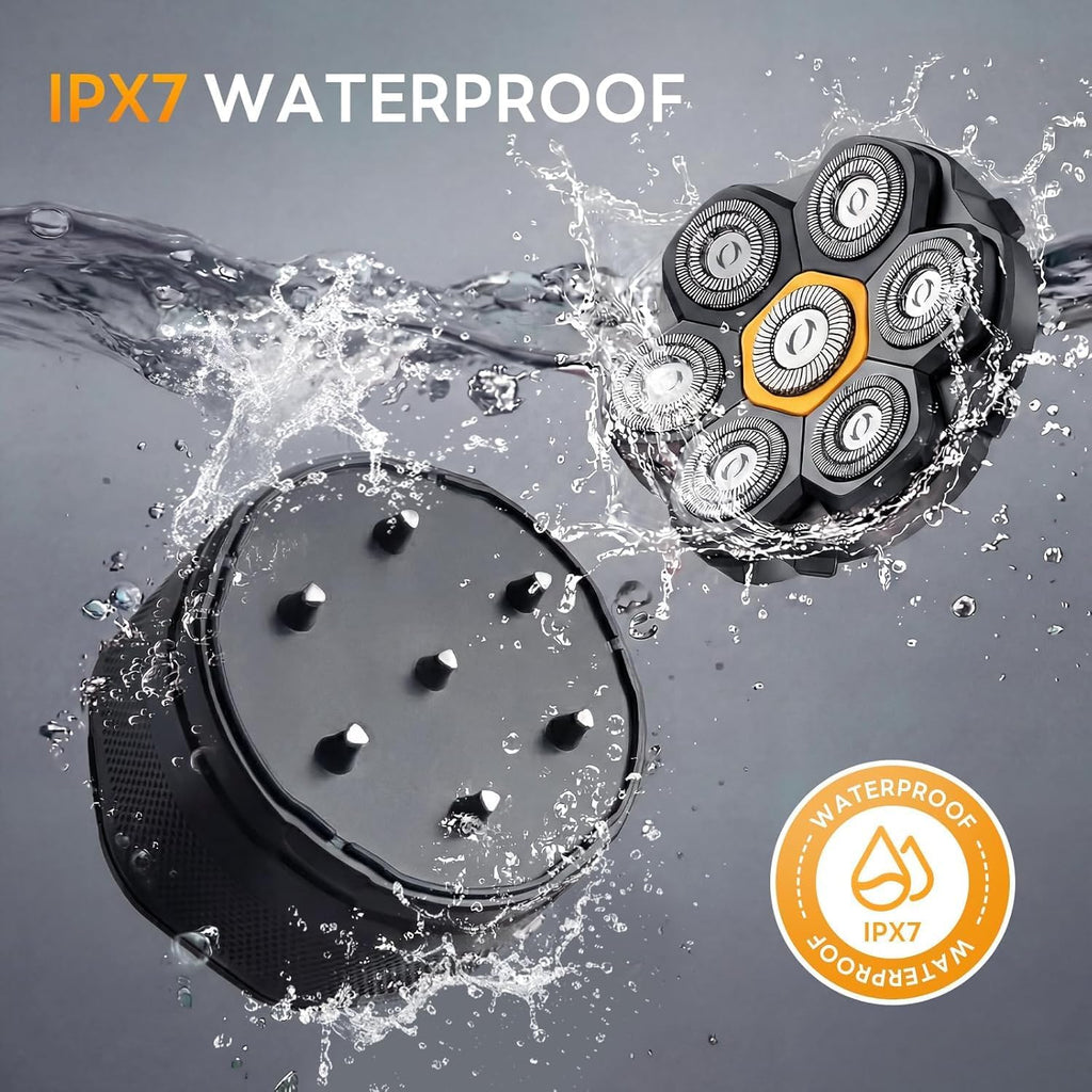 Afeitadoras de cabeza para hombres calvos, IPX7 impermeables, cuchi...