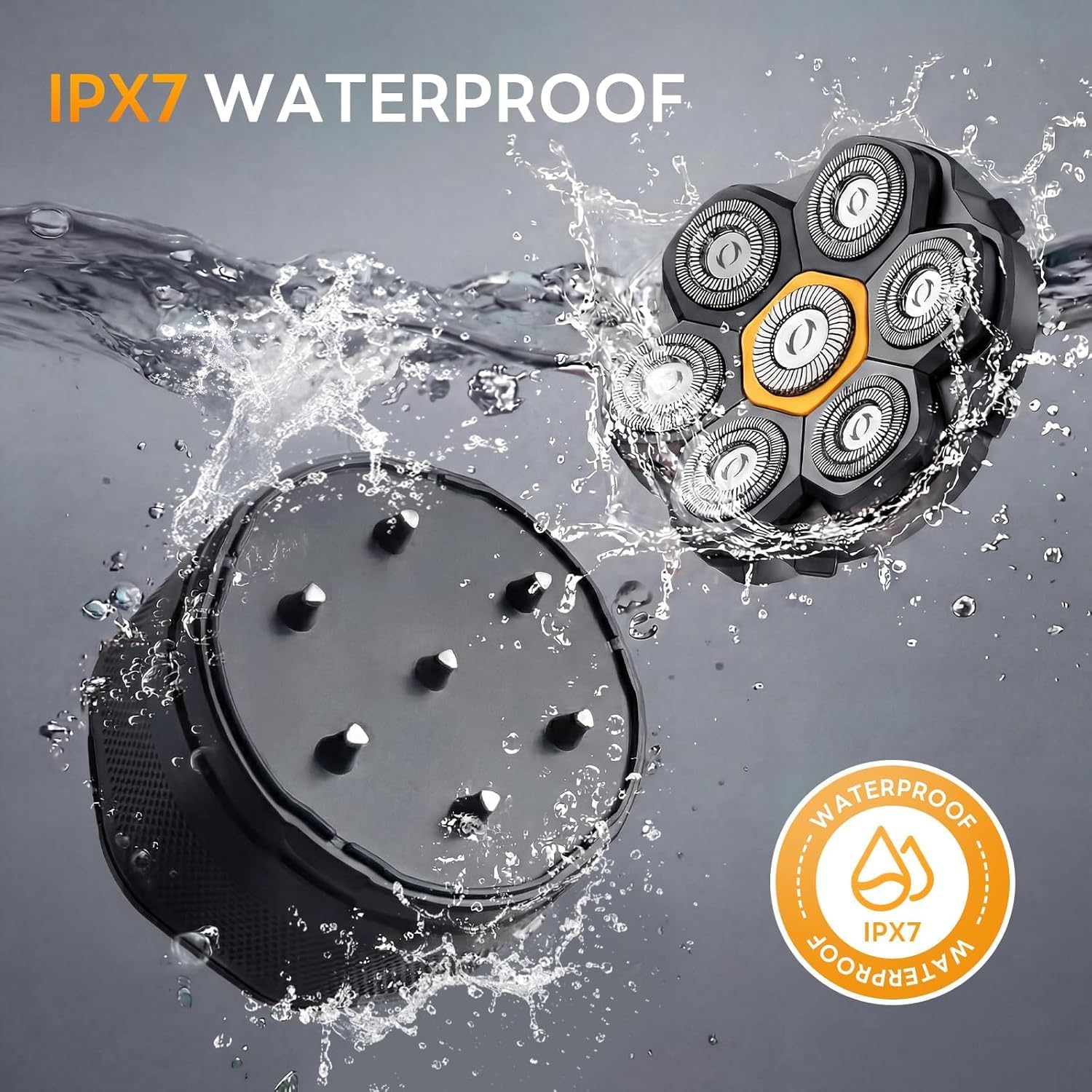 Afeitadoras de cabeza para hombres calvos, IPX7 impermeables, cuchi...