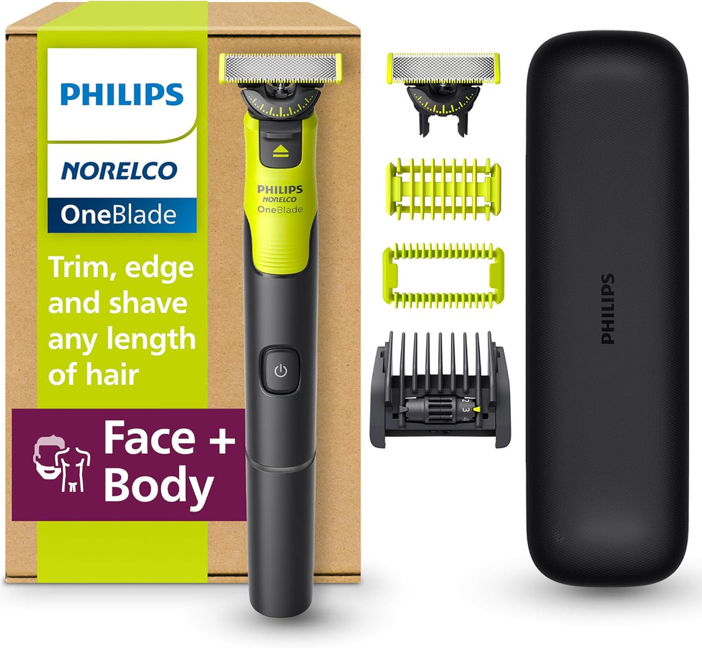 Philips Norelco OneBlade 360 con conectividad híbrida cara + cuerpo...